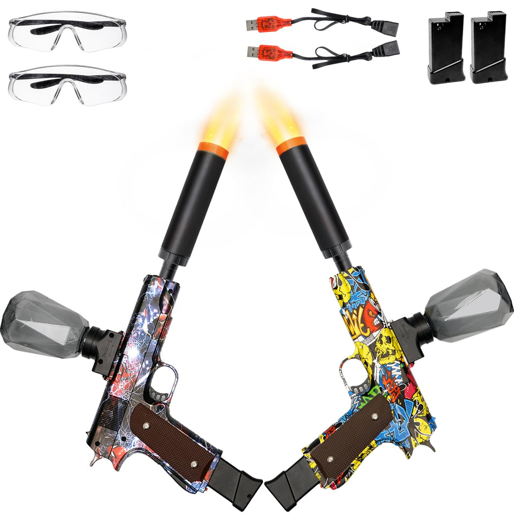 LAZZAROU 2-set electric gel blaster ready for outdoor team play.