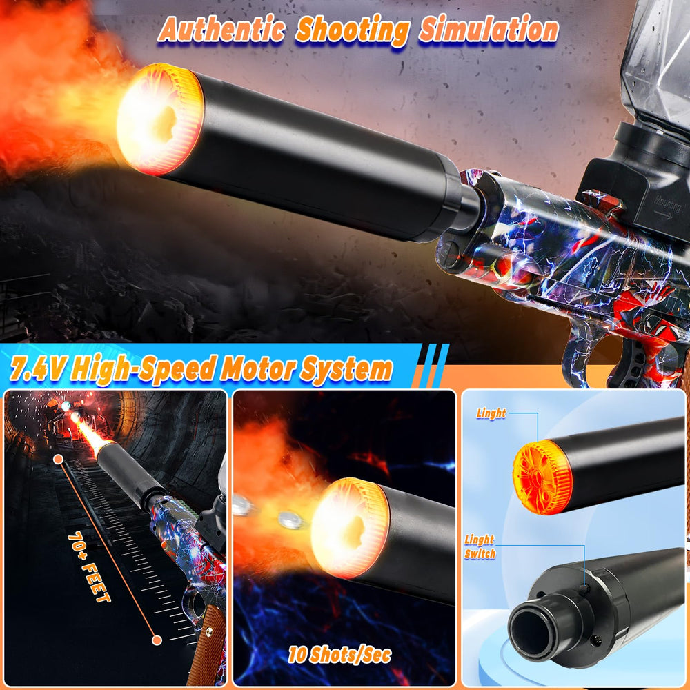 LAZZAROU light-up gel blaster in action for immersive play.