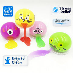 LBKKC Vomiting Egg Slime Toy 2-piece contents ready for quick fun.