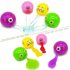 LBKKC Vomiting Egg Slime Toy mouth-to-slime action for surprising reactions.