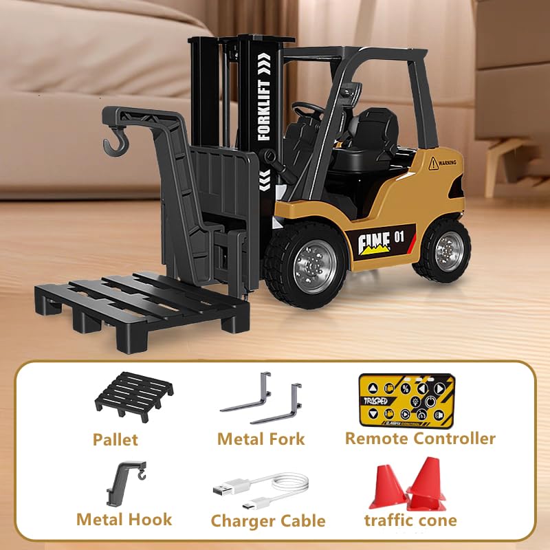 LBKR Tech RC forklift desk-friendly toy for office or home.