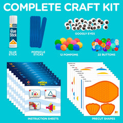 LC Crafts crab cutouts invite hands-on crafting and pattern creation.