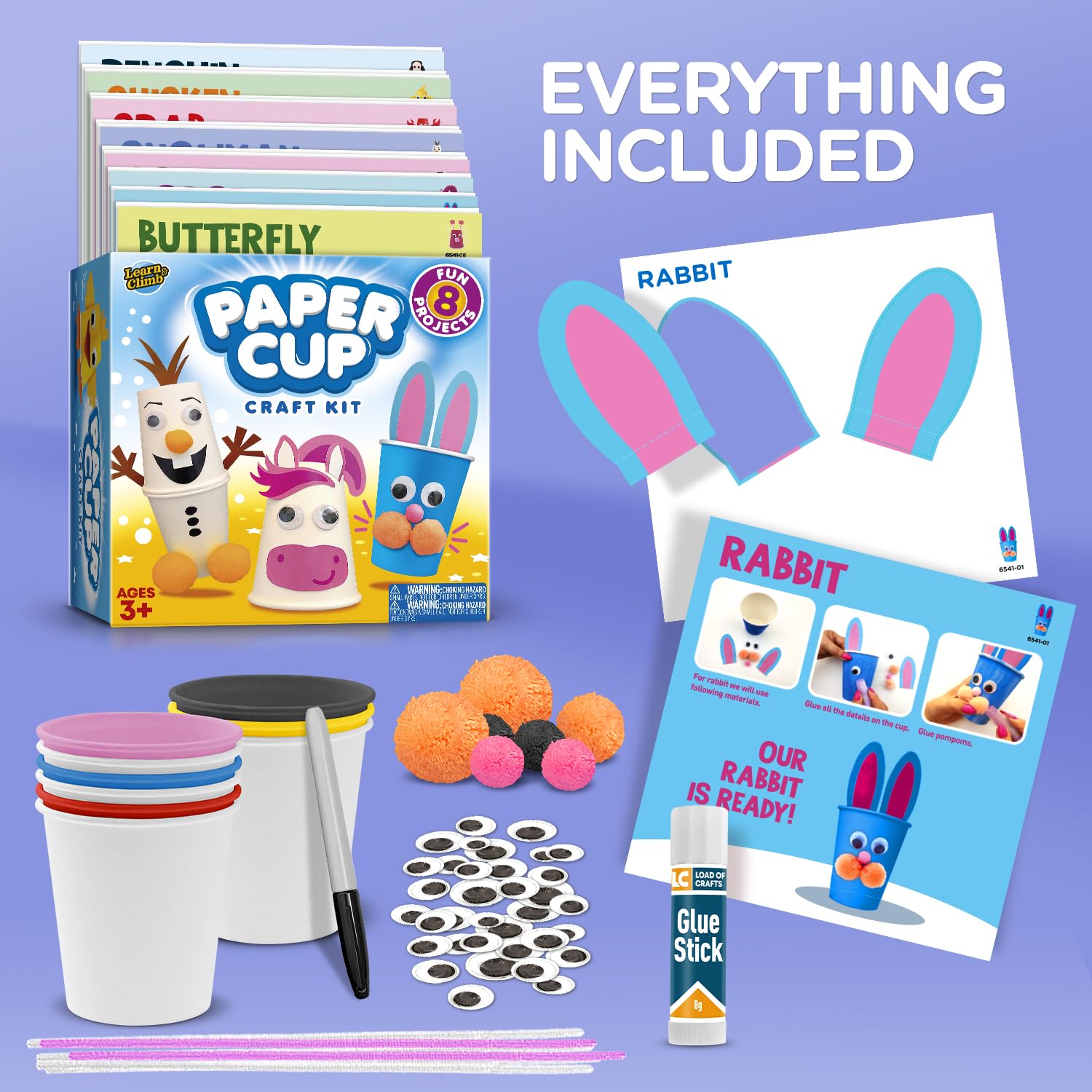 LC Crafts paper cup craft kit crab: tactile fun supports sensory exploration.