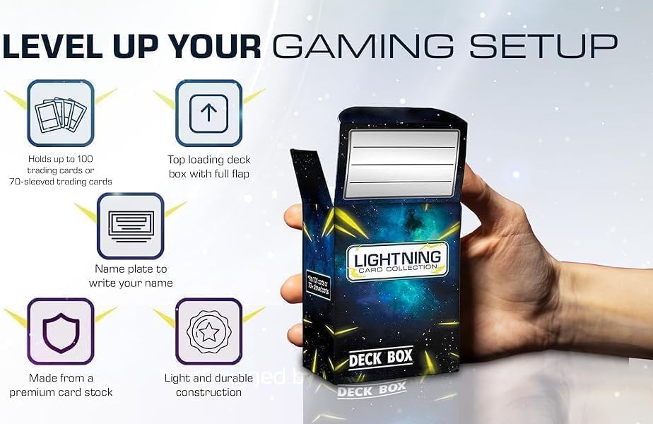 LCC deck box holds up to 100 Pokémon cards for organized storage