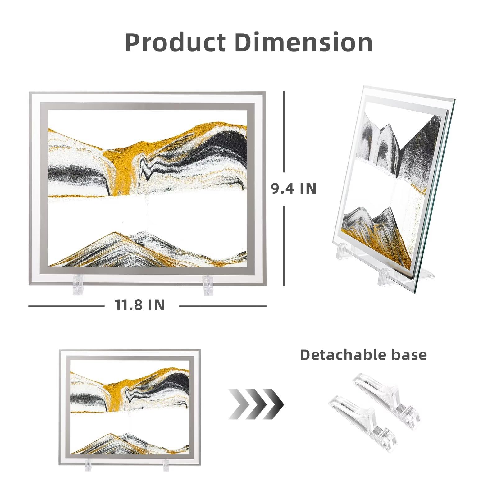 LCDOCLAK 3D Hourglass Deep Sea Sandscape displays shifting layers and calming motion, great for focus at work.