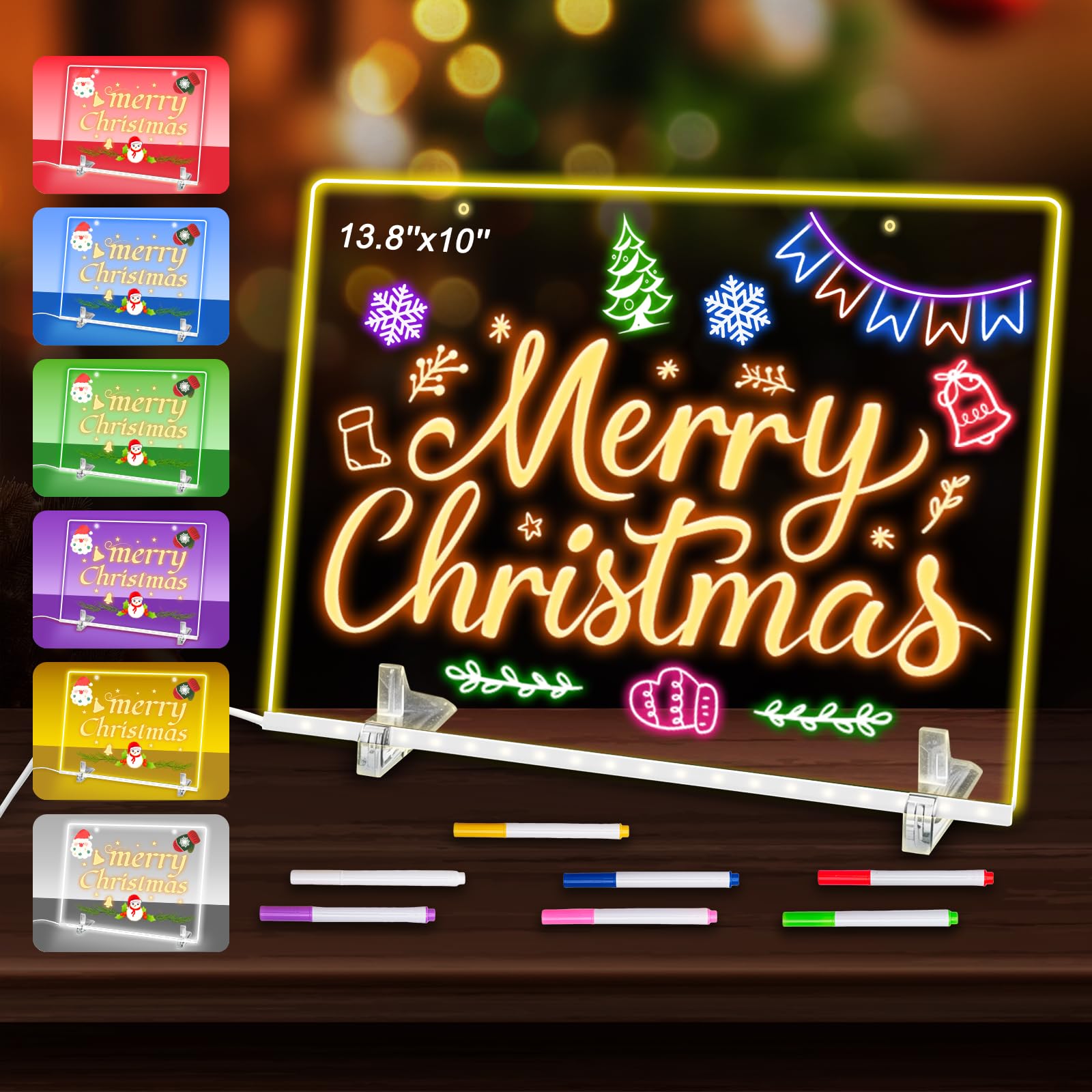 LCJECV LED Note Board neon glow gift ready