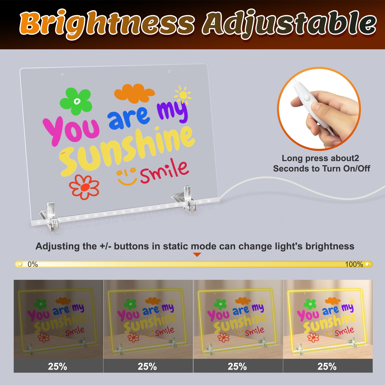 LCJECV LED Note Board seven colorful pens for creativity