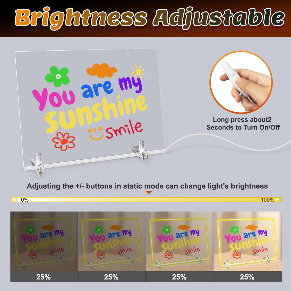 LCJECV LED Note Board seven colorful pens for creativity