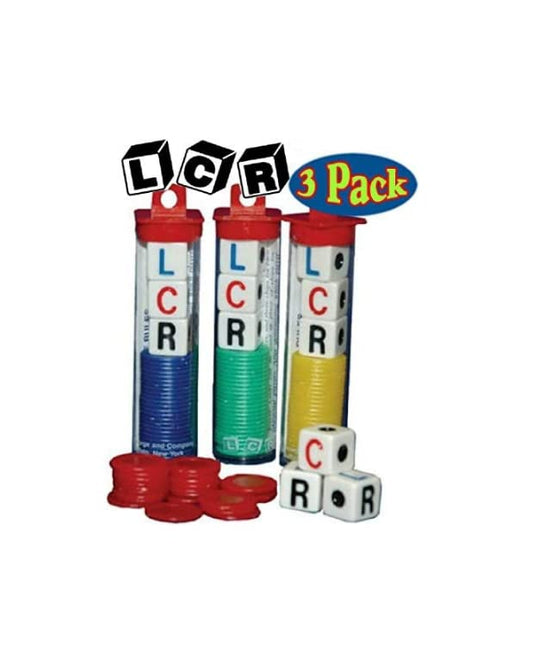 LCR Dice Game Set Bundle with Left-Right-Center dice for quick, family-friendly gameplay