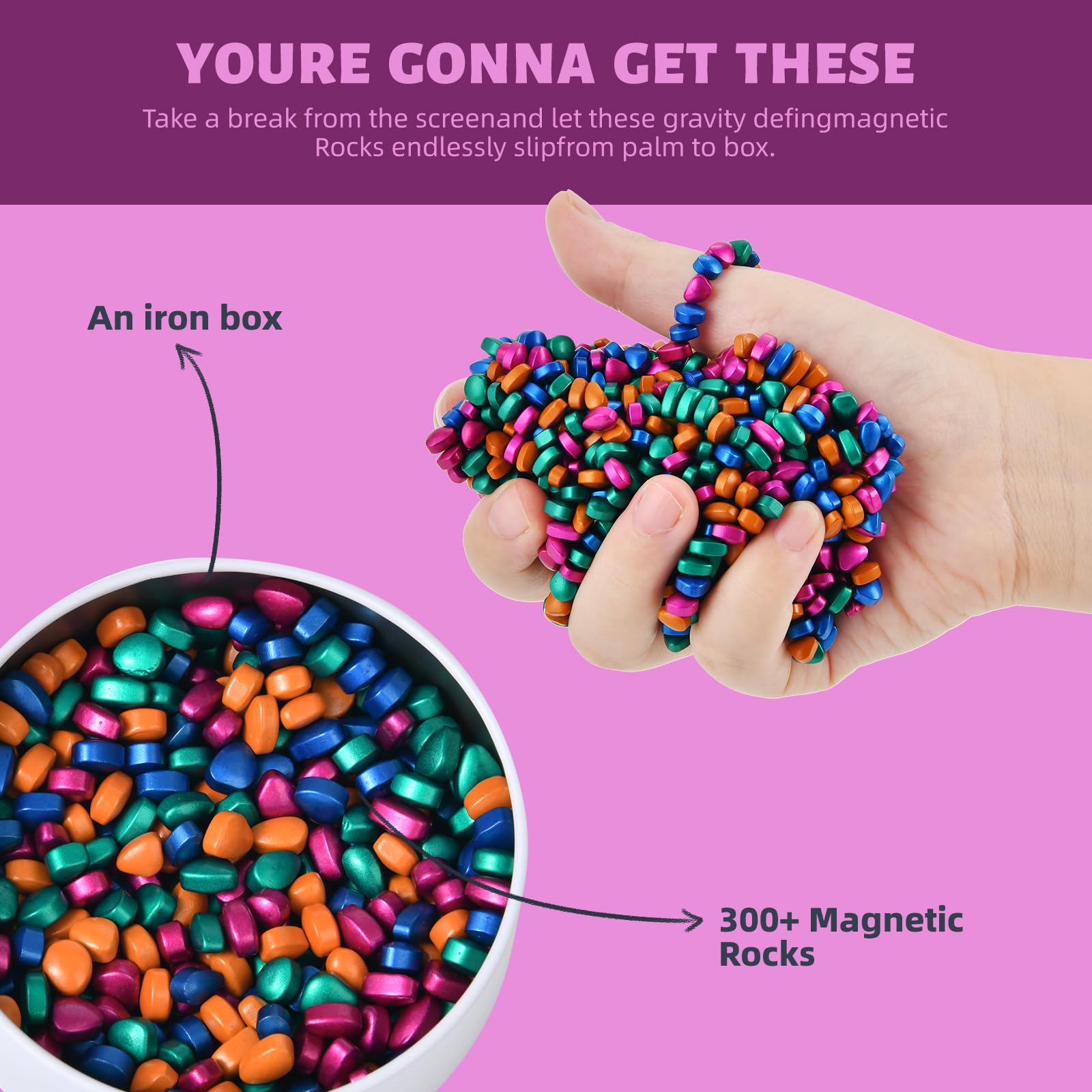 LCVUUK magnetic putty in a portable resealable container.