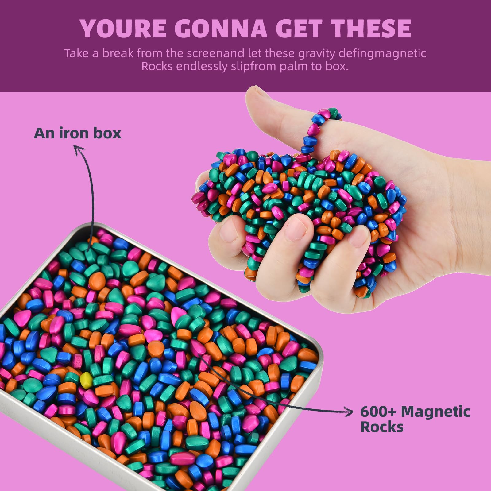 LCVUUK Magnetic Putty Stones lets you sculpt and reshape for mindful concentration.
