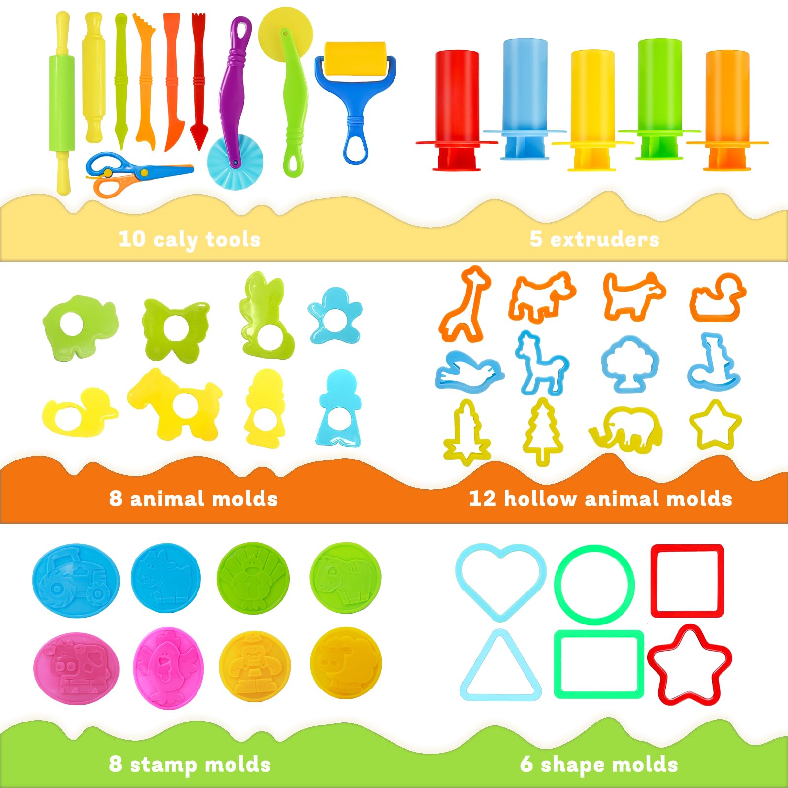 LCY WEDSHI animal molds add fun characters to dough ideas