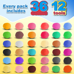 LCY WEDSHI 12-piece dough tools ensure safe crafting for kids.
