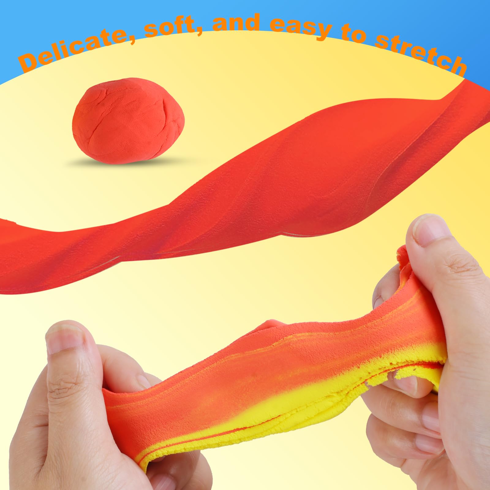LCY WEDSHI soft vibrant clay texture for shaping and molding.