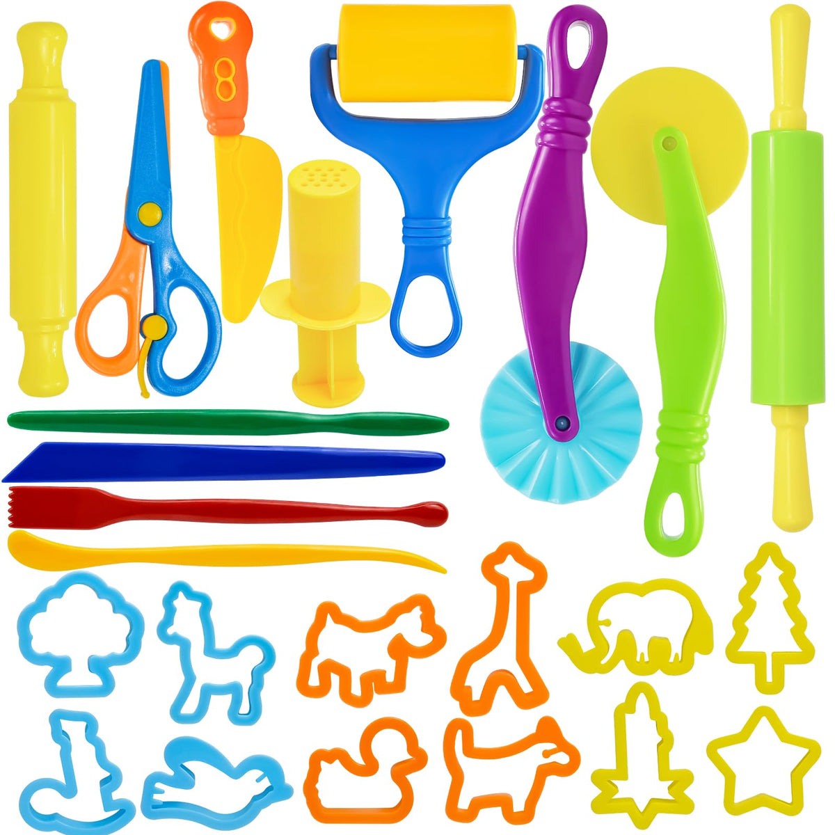 LCY WEDSHI 24-piece dough tool set for shaping and crafting with dough