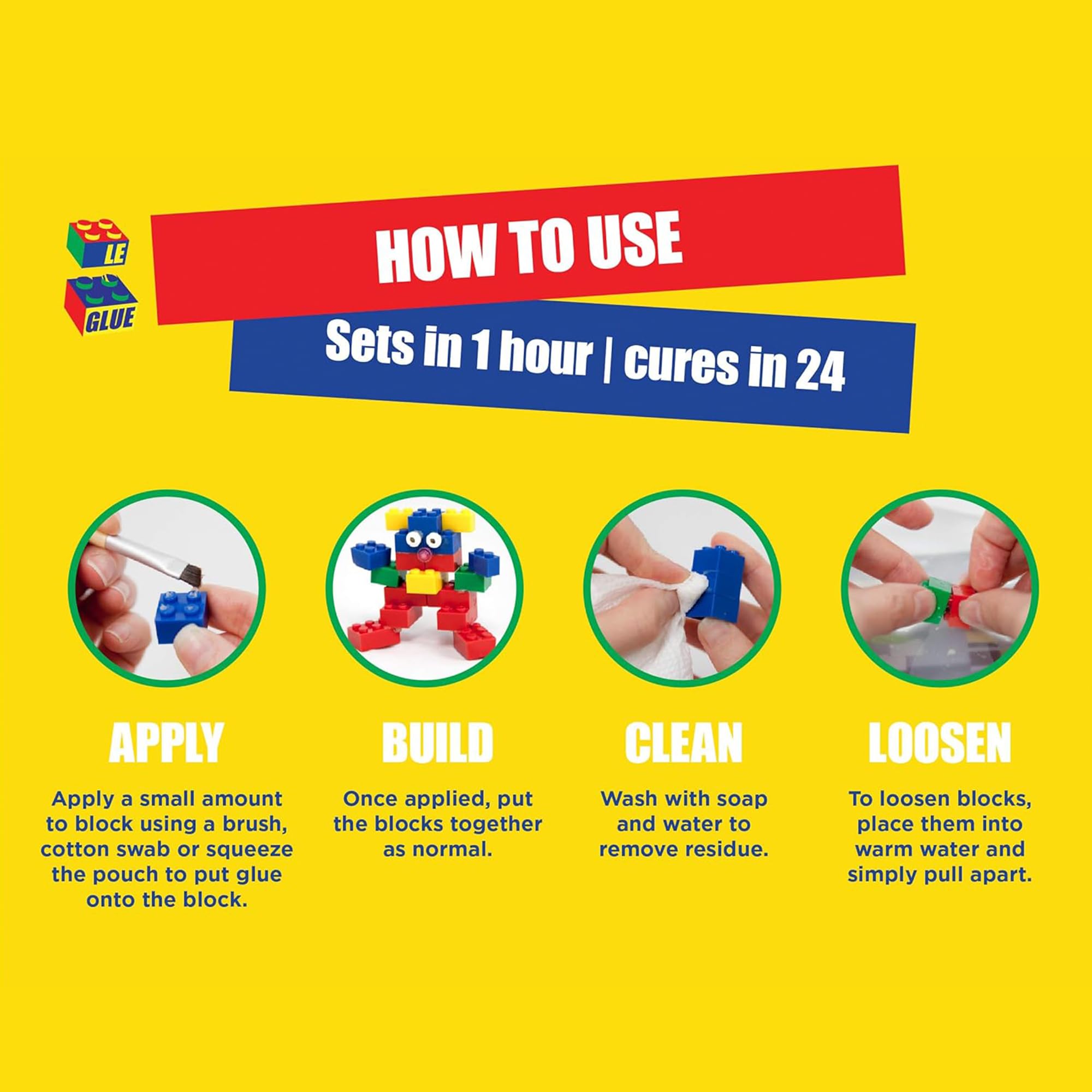 Non-toxic Le Glue formula safe for kids during play.