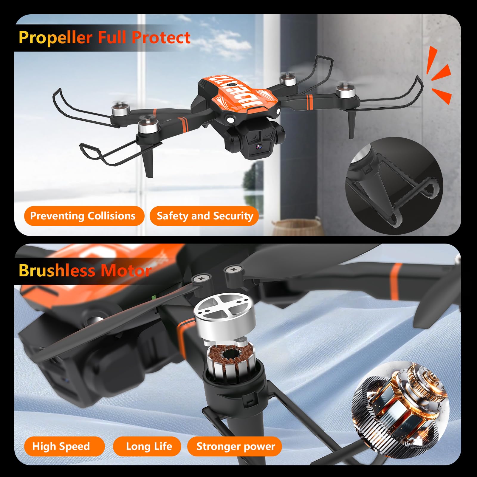 LE-IDEA IDEA12GPS brushless motors deliver smoother, quieter flights.