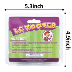 LE TOOTER novelty squeeze pooter textured cover enhances grip during play.