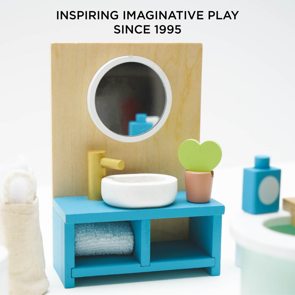 Le Toy Van Daisylane medicine cabinet stores tiny accessories for organized play