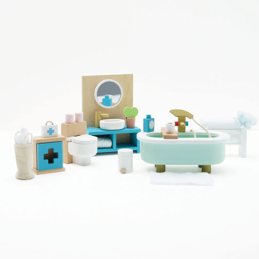 Le Toy Van Daisylane bathroom shower unit enhances miniature home routines