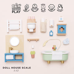 Le Toy Van Daisylane bathroom sink with authentic detailing for imaginative grooming