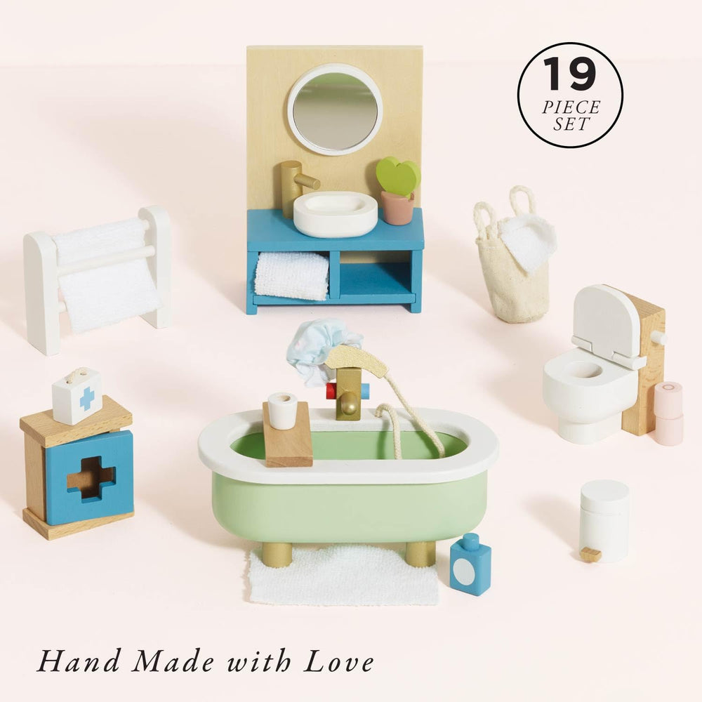 Le Toy Van Daisylane bathroom toilet supports realistic role play