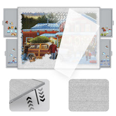 LEABIOLT Puzzle Board 1500 Pieces with tilting stand for comfortable sessions