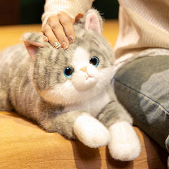 Leahaoe easy-care hand-washable weighted cat plush for everyday use