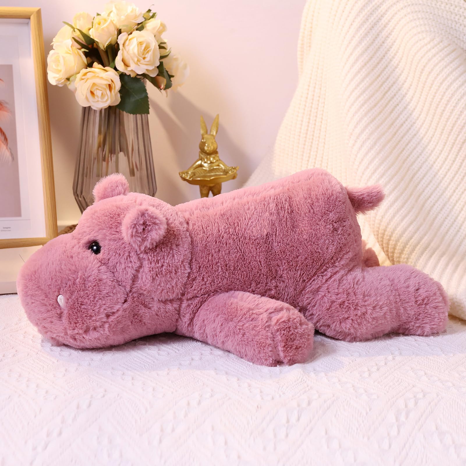 Leahaoe hand wash recommended hippo plush with easy care.
