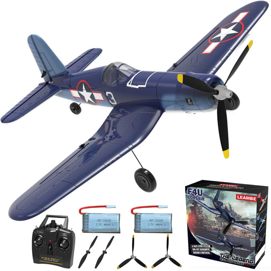 LEAMBE 4-Channel RC Plane ready to fly for quick outdoor aerobatics.