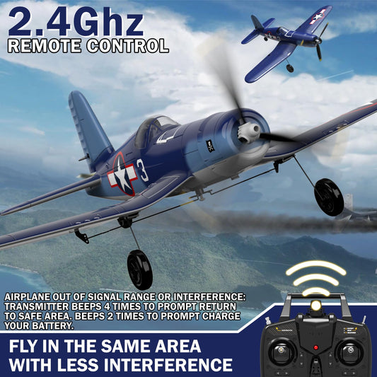 LEAMBE F4U Corsair RC airplane delivers stable flight with Xpilot stabilization.