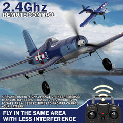LEAMBE F4U Corsair RC airplane delivers stable flight with Xpilot stabilization.