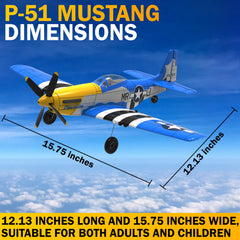 LEAMBE RC Plane blue aerobatics-ready design supports controlled stunts.