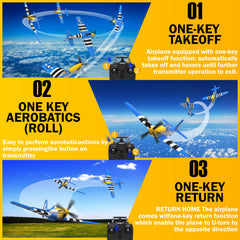 LEAMBE RC Plane blue canopy improves visibility and quick checks.