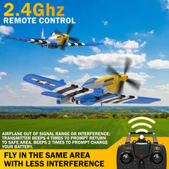 LEAMBE RC Plane blue wings for smooth handling and lift.