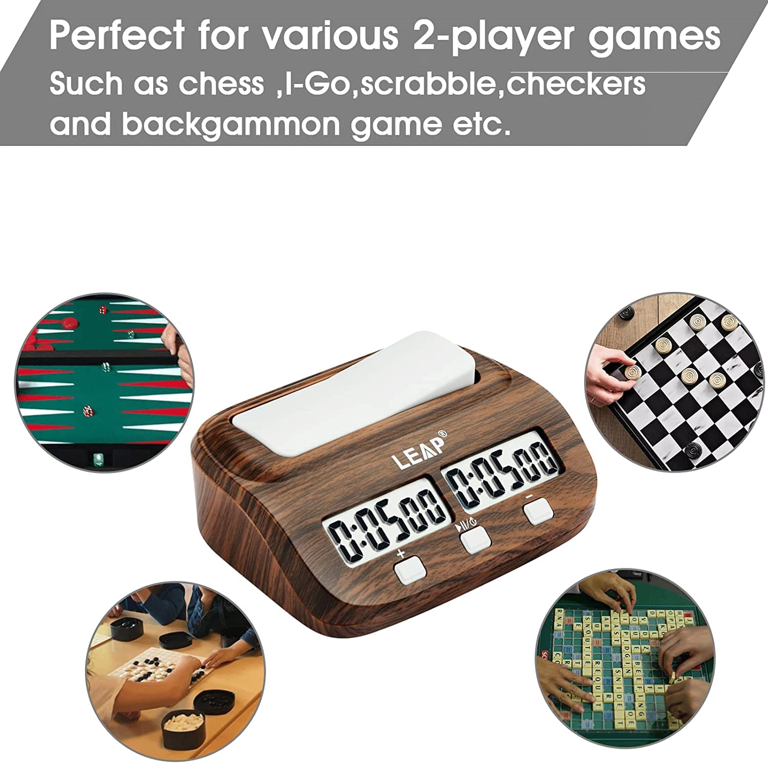 LEAP Chess Clock ABS shell emphasizes durability and portability
