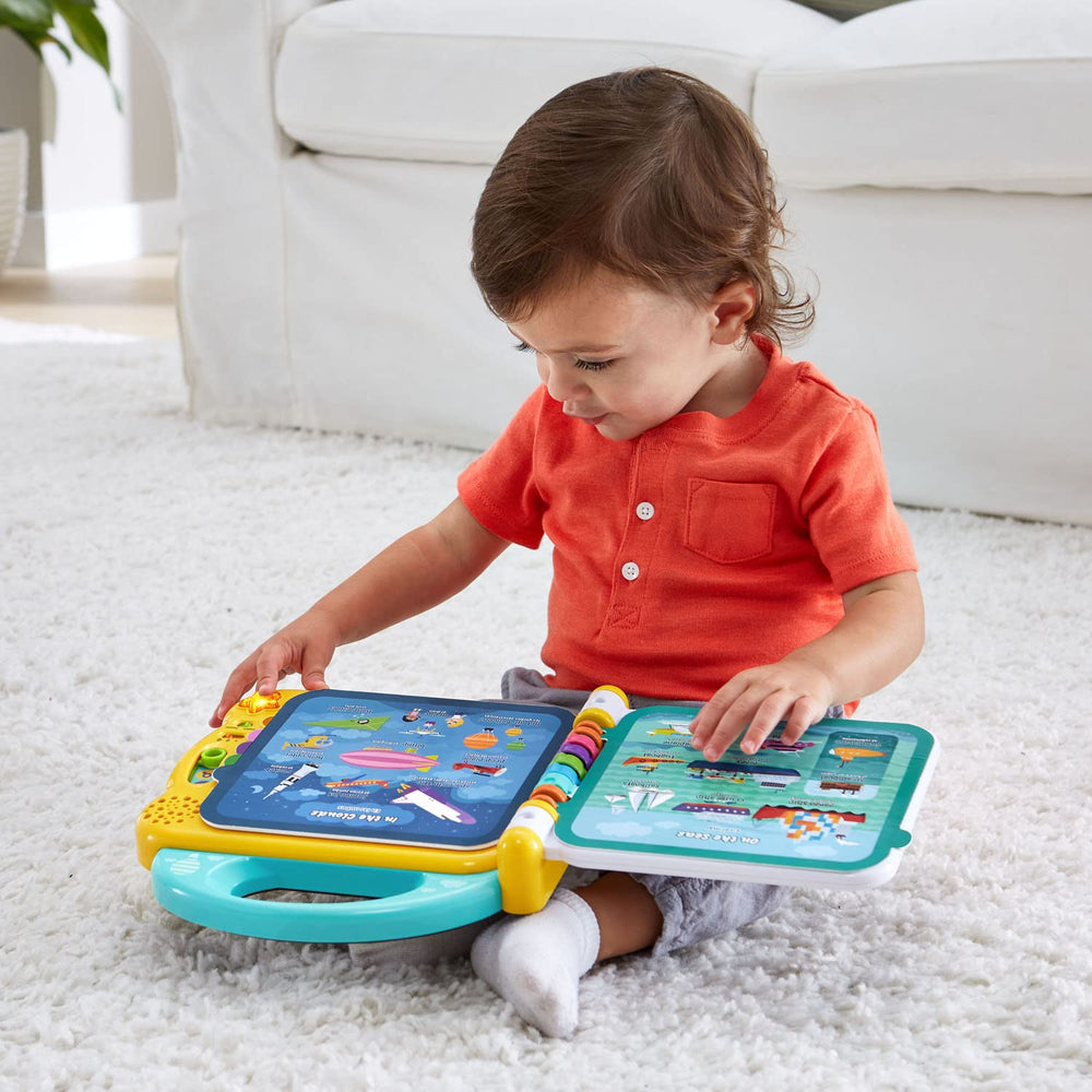 Portable design of LeapFrog 100 Things That Go supports learning on the go