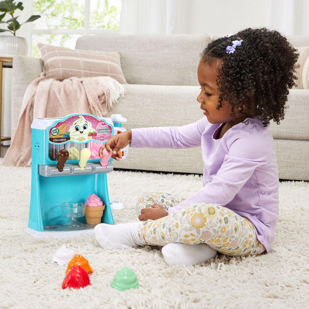 LeapFrog Count and Swirl pump-click counts during topping pours.
