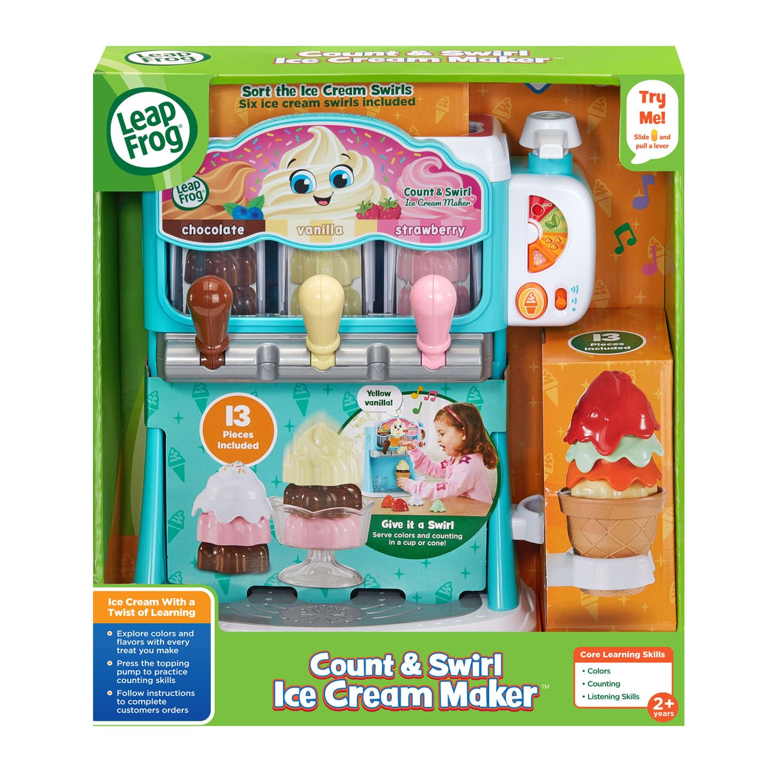 LeapFrog Count and Swirl cup or cone option for serving.