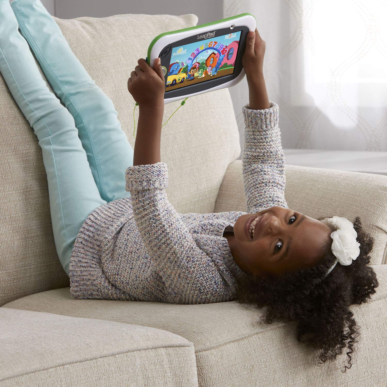 LeapFrog LeapPad Ultimate Green content library with award-winning apps.