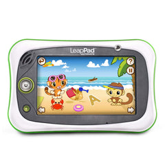 LeapFrog LeapPad Ultimate Green side view, rugged bumper protects active learning.