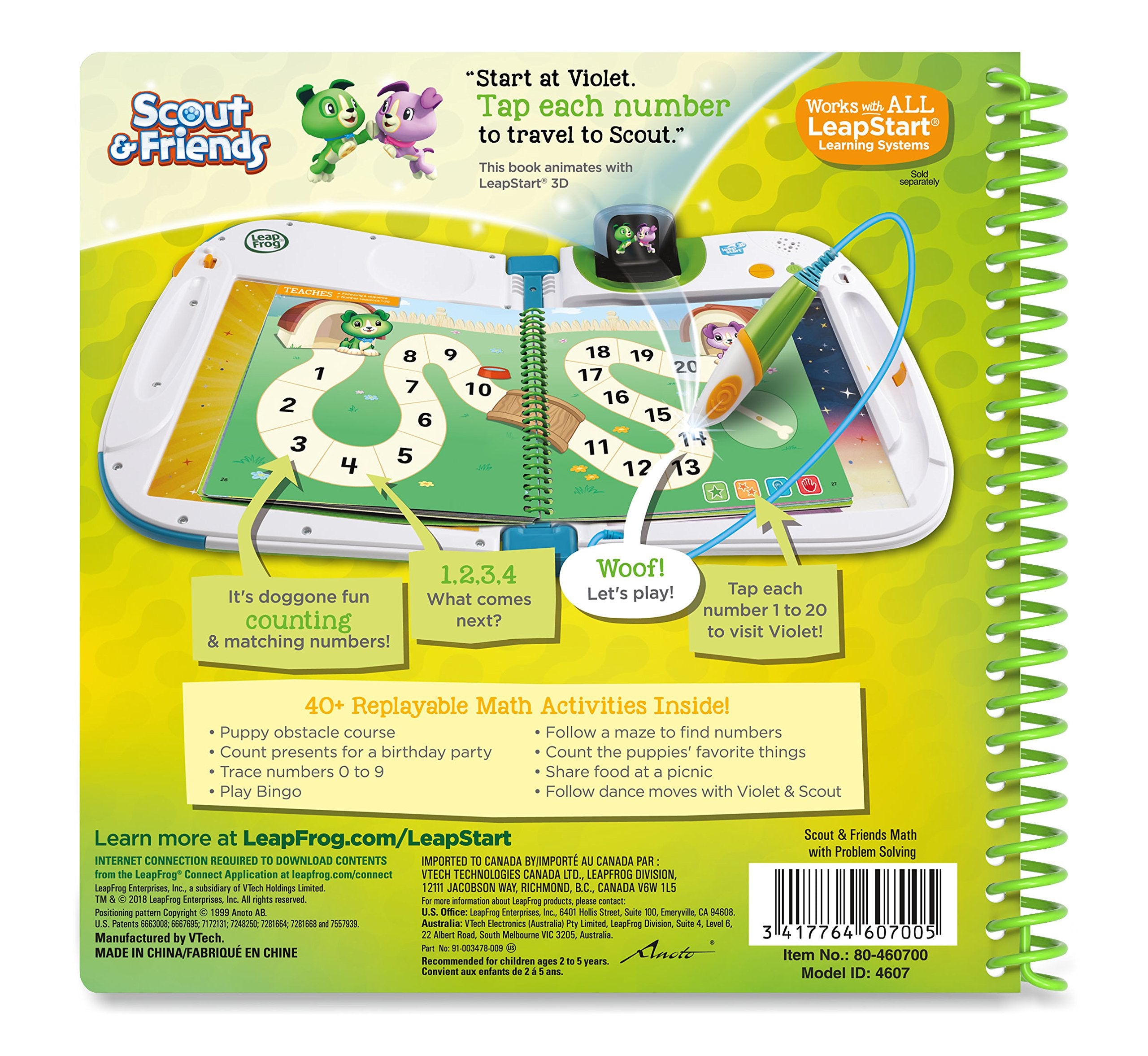 Close-up of stylus tapping action in LeapFrog LeapStart 3D Scout and Friends Math Book