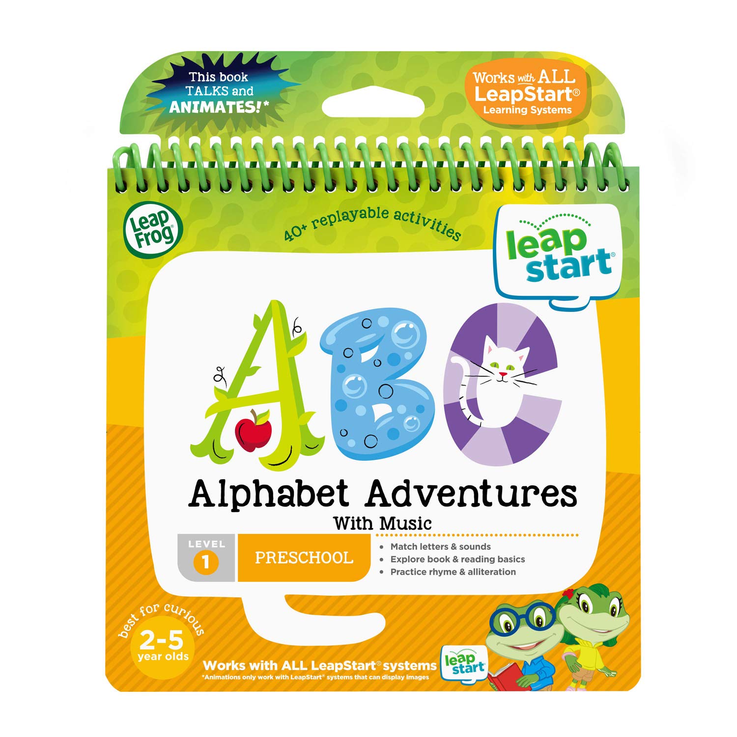 LeapFrog LeapStart Alphabet Adventures book cover supports early reading exploration.
