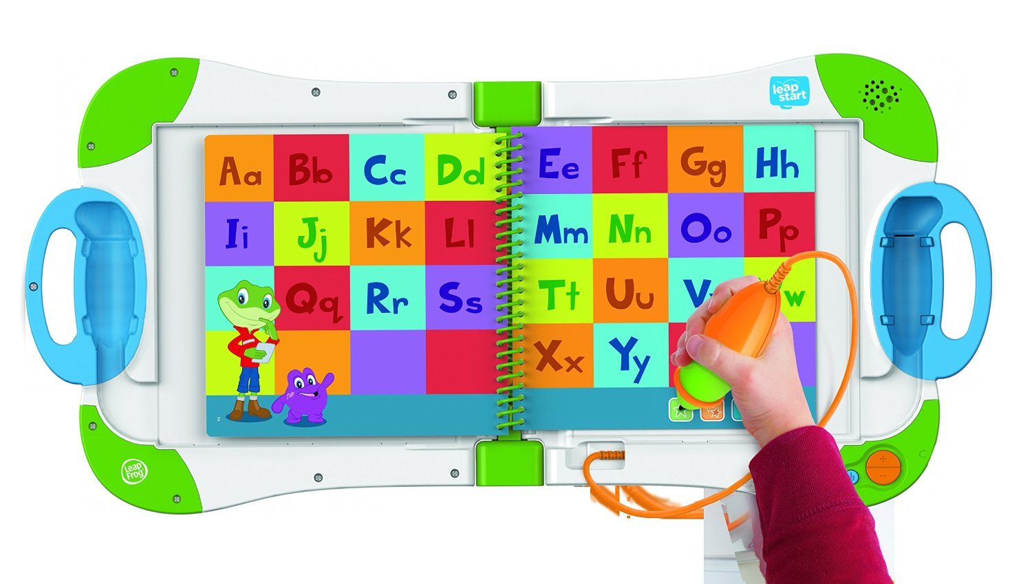 LeapFrog LeapStart Alphabet Adventures letter-focused pages encourage uppercase and lowercase recognition.