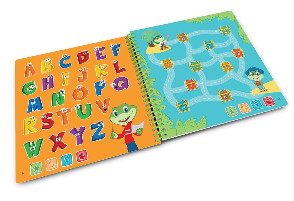 LeapFrog LeapStart Alphabet Adventures sticker rewards encourage practice and milestone tracking.