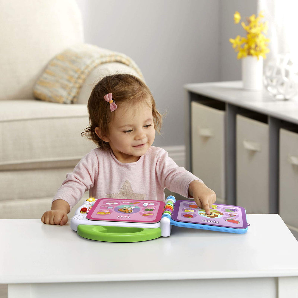 LeapFrog Learning Friends 100 Words Book colorful illustrations boost attention during reading time.