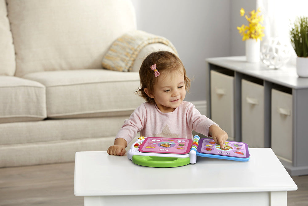 LeapFrog Learning Friends language switch enables bilingual word play.