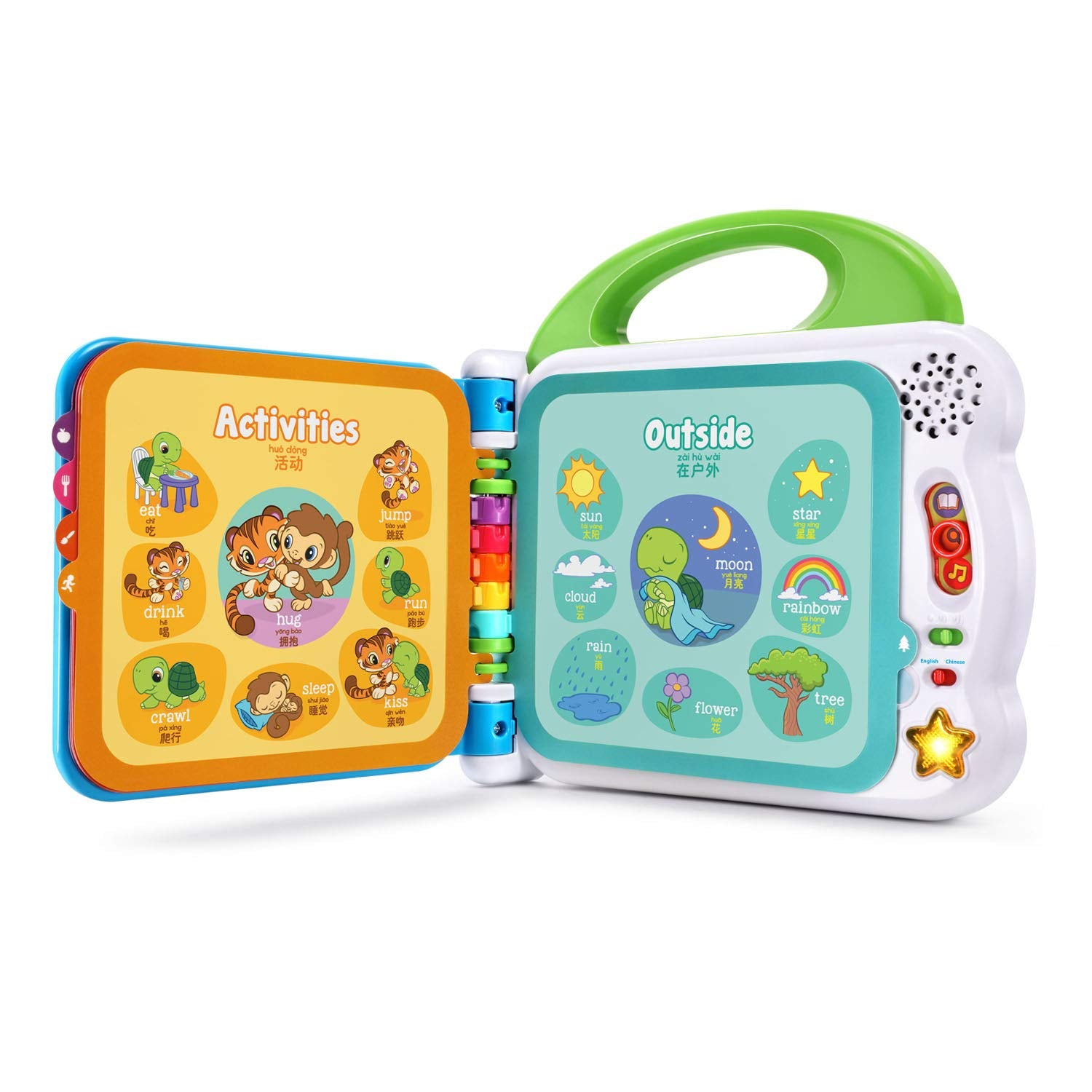 LeapFrog learning songs and facts on the illuminated star button