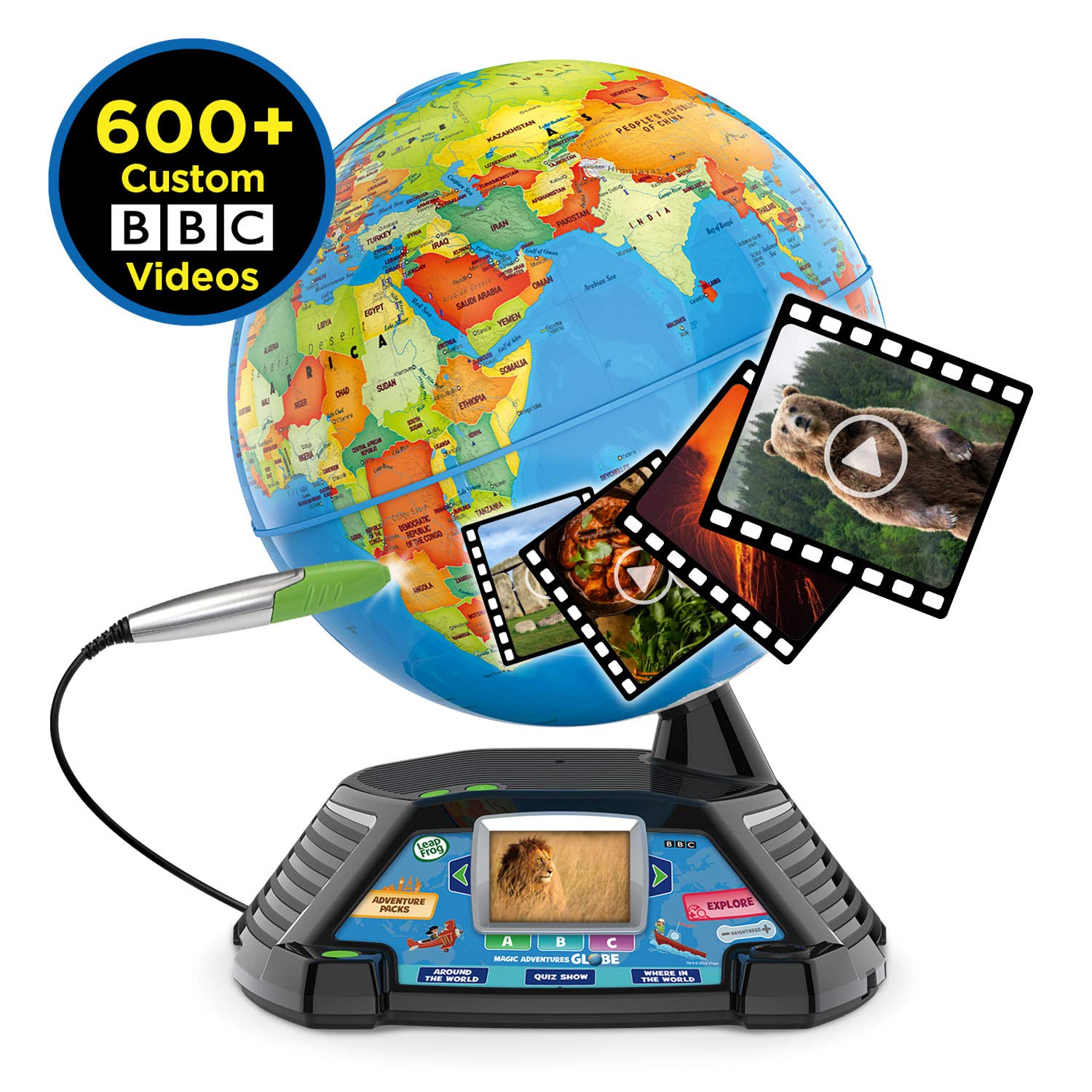 LeapFrog Magic Adventures Globe 2-8 inch screen streams BBC videos