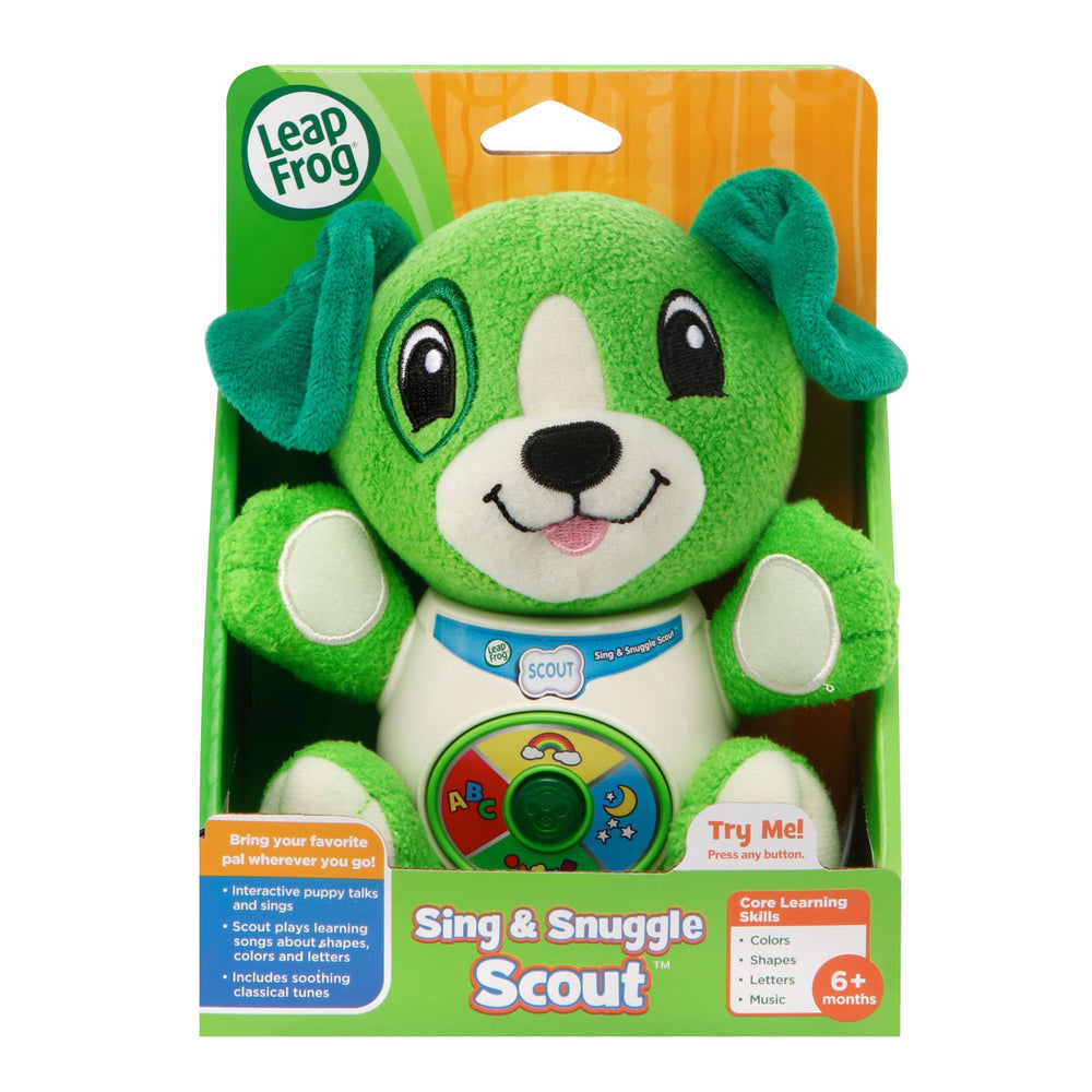 LeapFrog Sing and Snuggle Scout dimensions fit compact playtime setups.